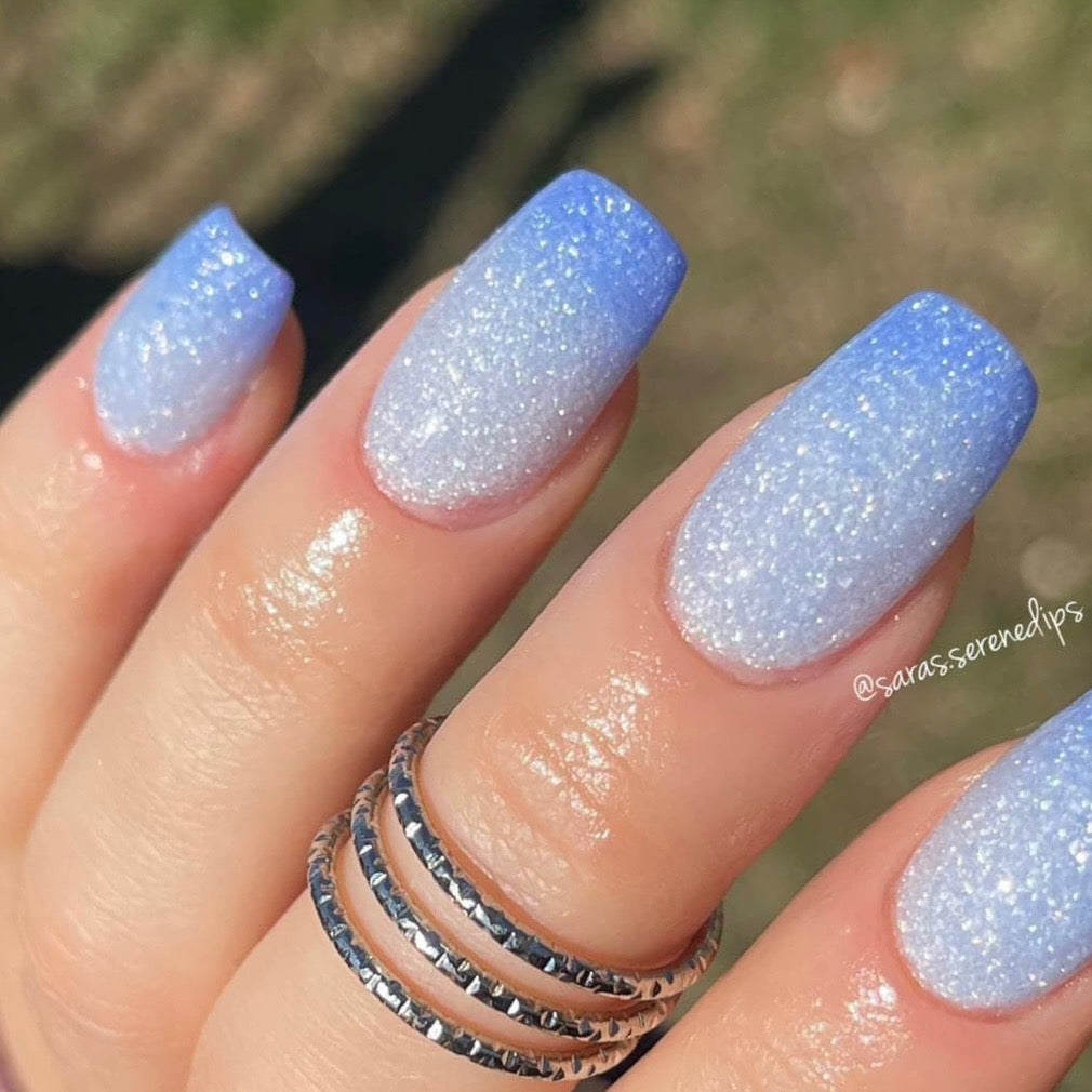 blue dip nail designs